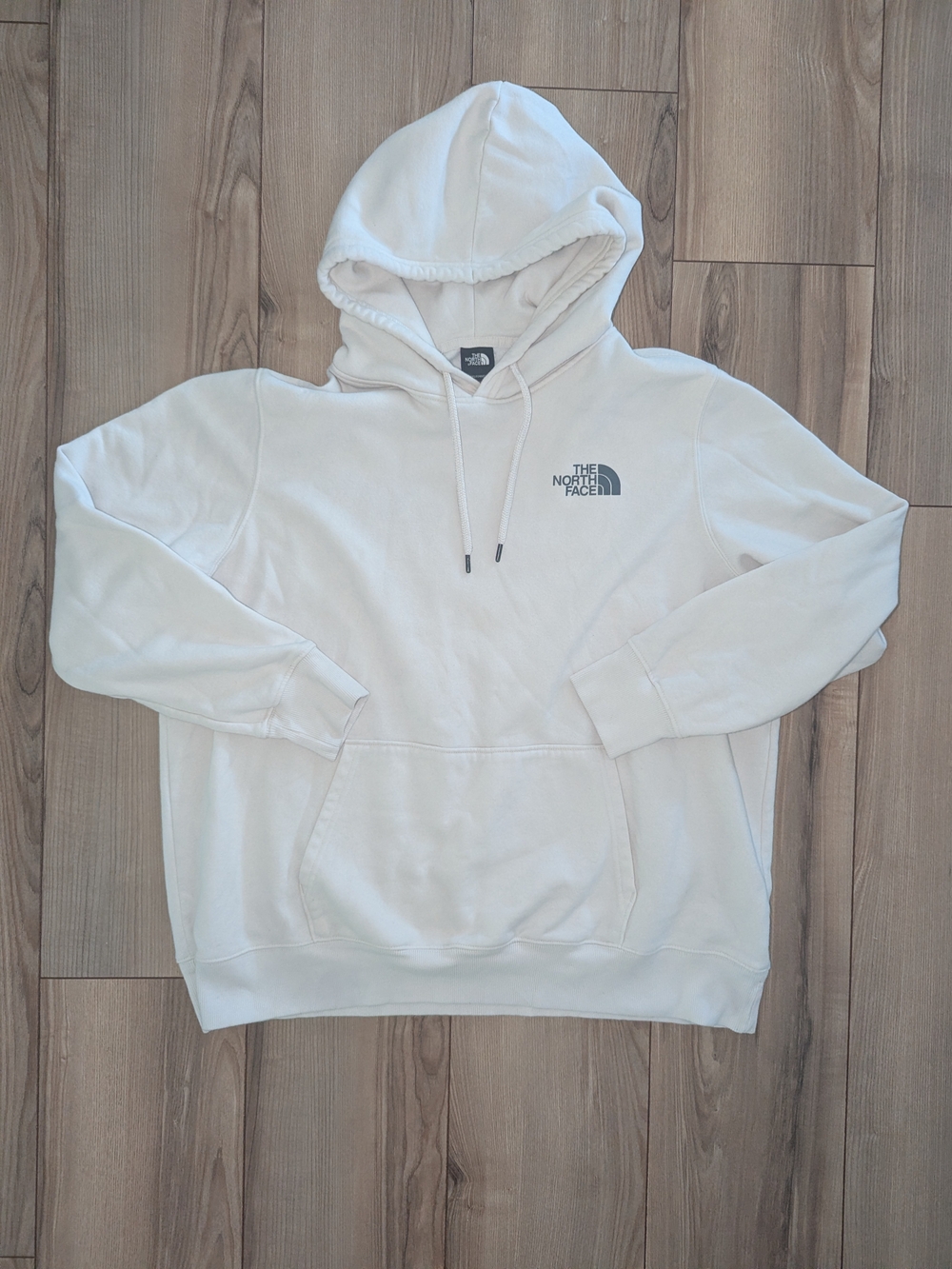 The North Face Cream Pullover Hoodie with Logo